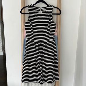 Jcrew xxs black and white striped dress